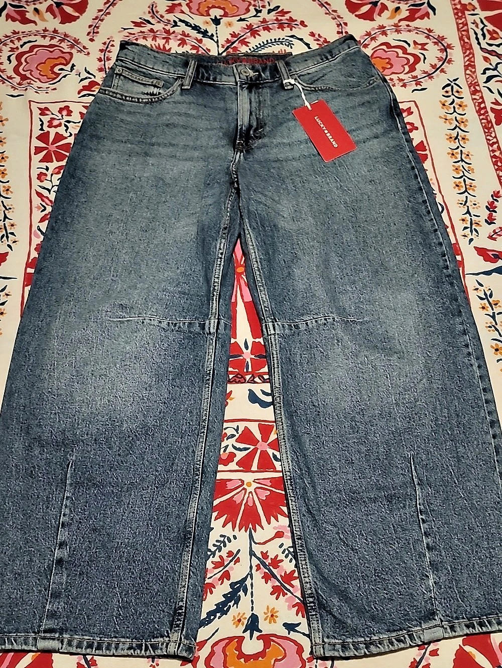 NWT Lucky Brand Womens Barrel Wide Leg Core Staple Denim Streetwear Jeans